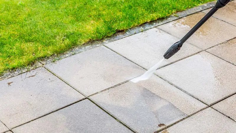 Patio cleaning test